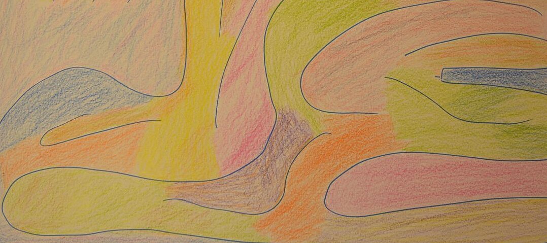 Auf dem Foto sieht man eine abstrakte bunte Zeichnung 