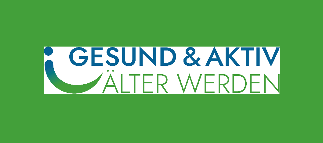 Logo mit blauer und grüner Schrift