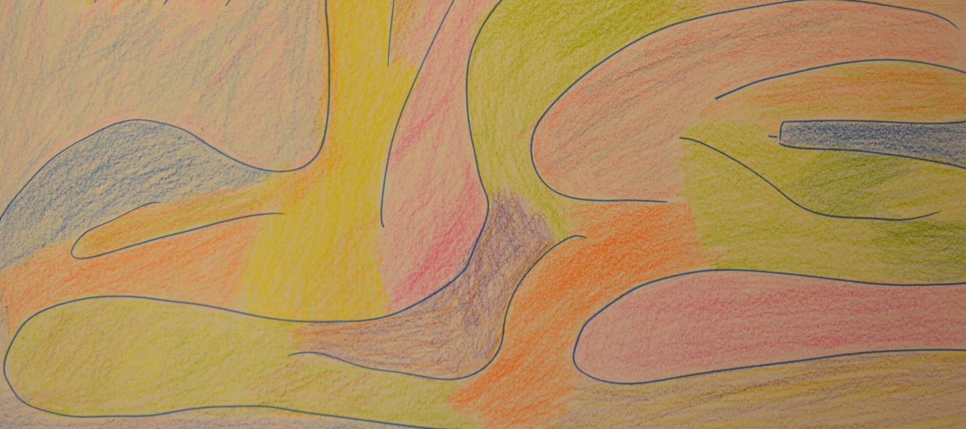 Auf dem Foto sieht man eine abstrakte bunte Zeichnung 